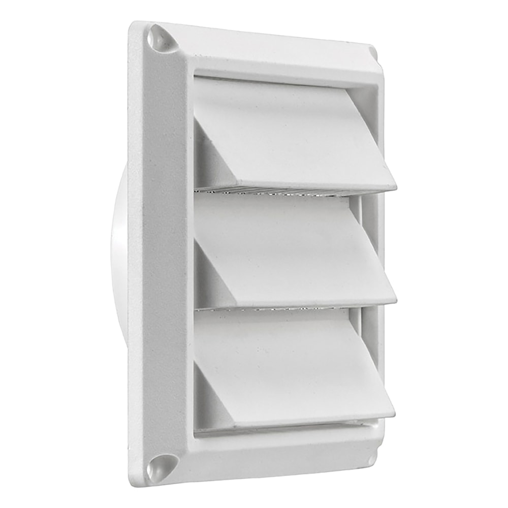 Lambro Plastic Air Intake Louver Vent, 4in, White MPN:604W