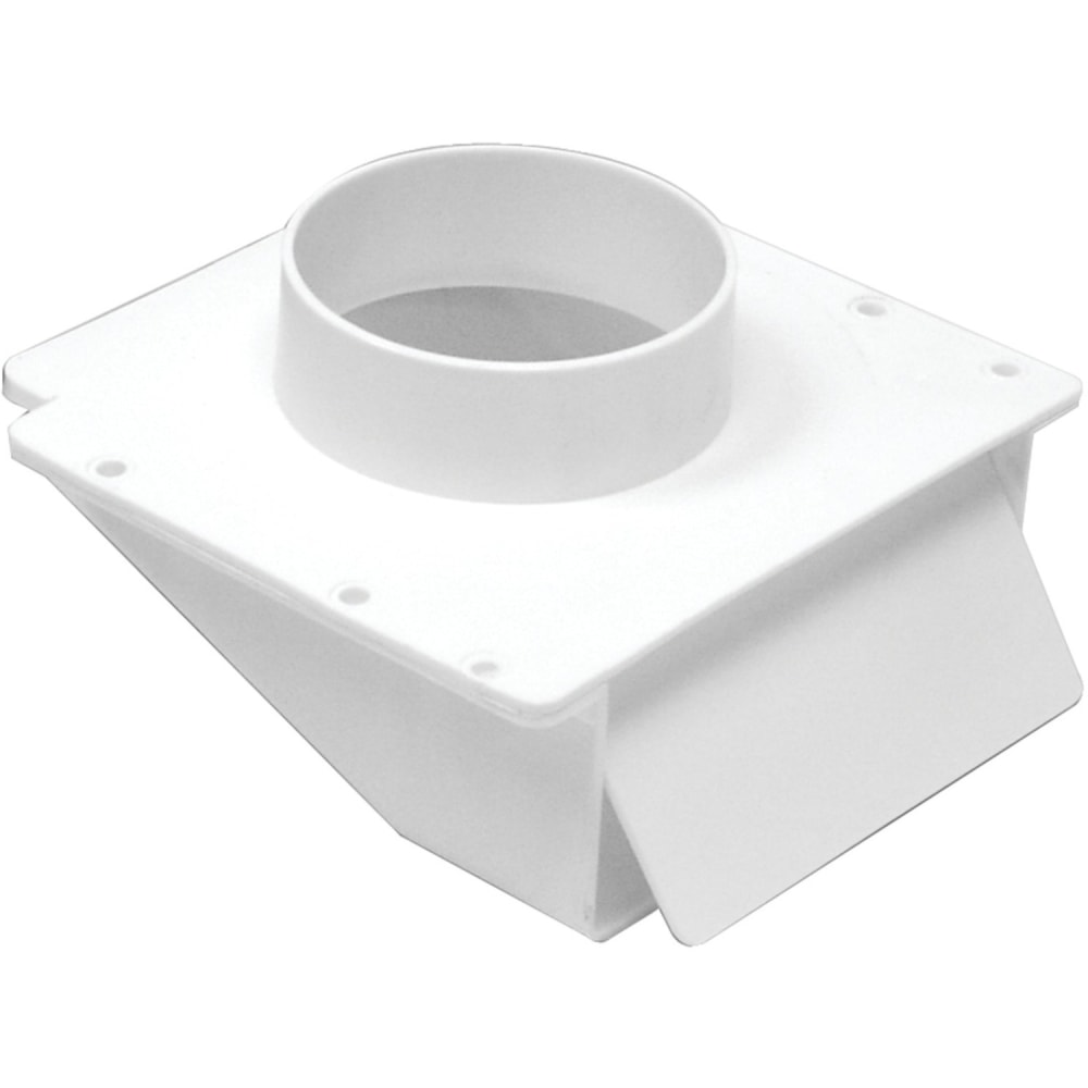 Lambro 4in White Plastic Under Eave Vent, for Dryer, 4.8inH, 5.8inL, White MPN:143W