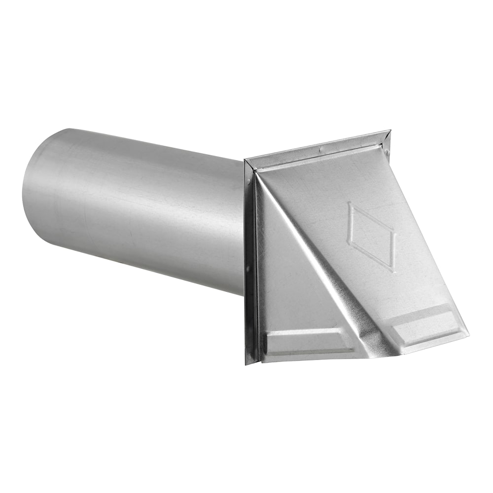 Lambro 26-Gauge Galvanized Steel Wall Exhaust Hood Dryer Vent with Damper and 11-in. Pipe, Silver, 34400G MPN:34400G