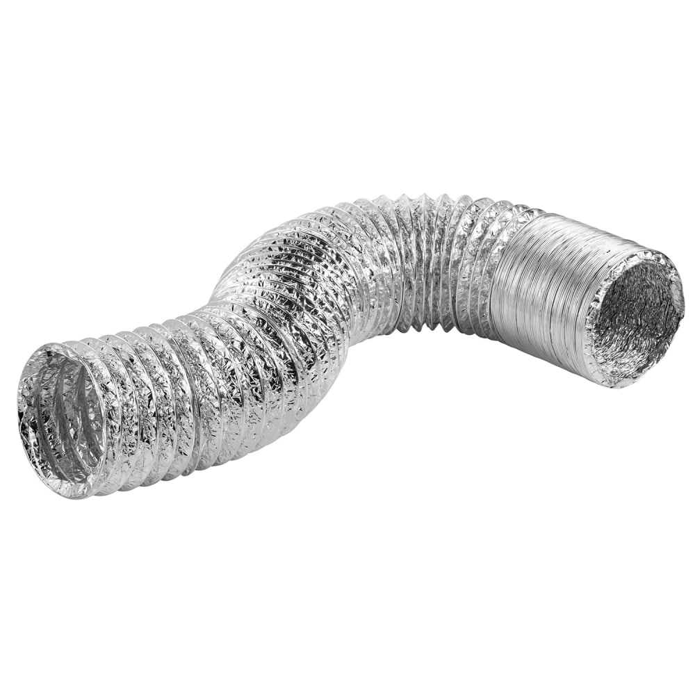 Lambro LamaFlex 4-Ply Aluminum Flex Duct For Bathroom Venting, Silver, 450/TD450 MPN:450 / TD450