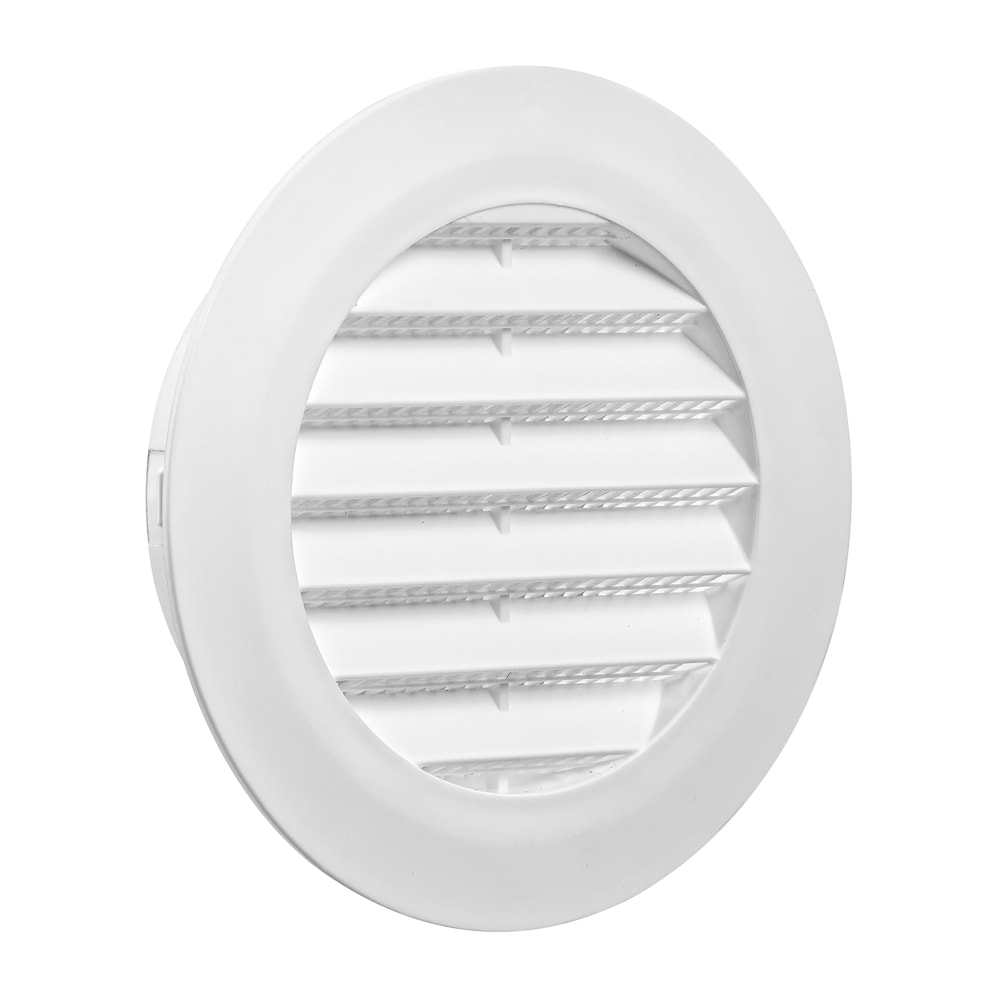 Lambro Plastic Flush-Mount Round Vent for installation in soffits or walls, White, 174W MPN:174W