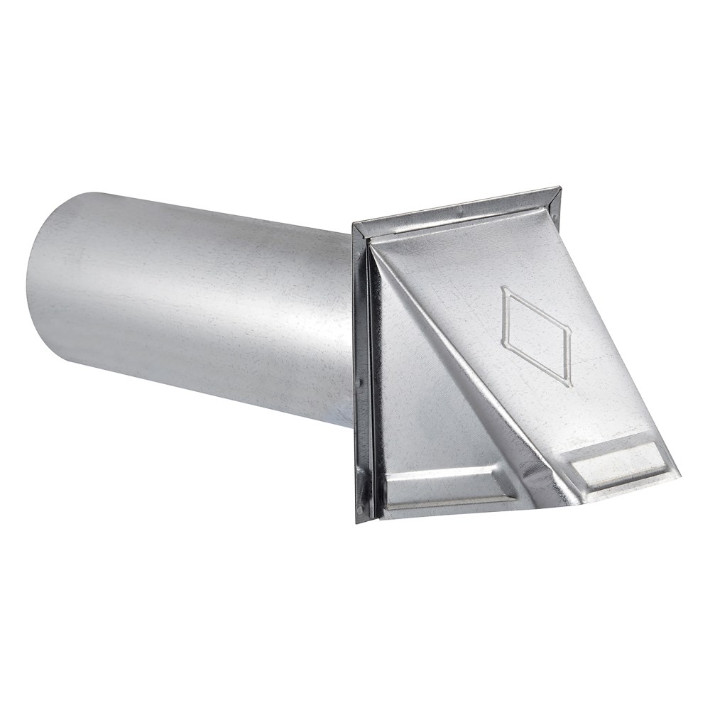 Lambro 26-Gauge Galvanized Steel Wall Exhaust Hood Bath Fan Vent with Damper, Wire-Mesh Screen, and 11- in. Pipe, Silver, 34400GMS MPN:34400GMS