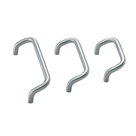 Offset Pull Handle, 304 Stainless Steel, Satin, Threaded Holes MPN:LF-12-96