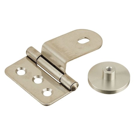 Glass Door Hinge, 304 Stainless Steel, Weld-On Mounting, 5/8 in Leaf W x 1 5/16 in Leaf H, Plain MPN:GH-34/0/S-P