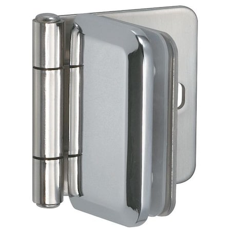 Glass Door Hinge, Steel, Weld-On Mounting, 1 7/32 in Leaf W x 1 11/32 in Leaf H, Chrome MPN:XL-GH-34/8/CR-P