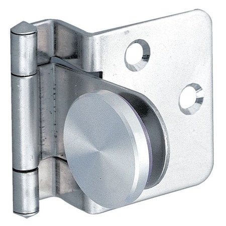Glass Door Hinge, Steel, Screw on Mounting, 1 11/32 in Leaf W x 1 11/32 in Leaf H, Chrome MPN:GH-34/8/CR-P