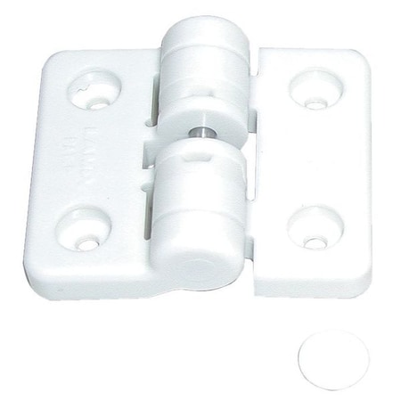 Detent Hinge, Polyacetal, Screw-On Mounting, 2 in Leaf W x 1 15/16 in Leaf H, Ivory Plastic MPN:HG-YJ50IV