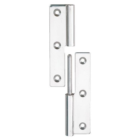 Lift-Off Hinge, 304 Stainless steel, Full Surface Mounting, 1 13/64 in Leaf W x 1 31/32 in Leaf H MPN:KN-50L/SS