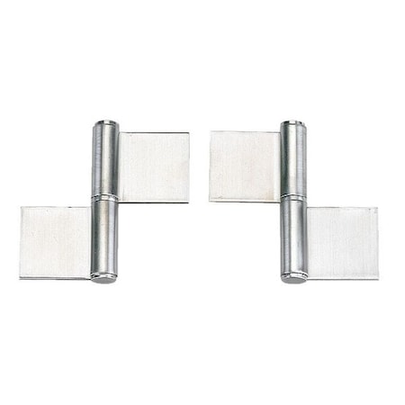 Lift-Off Hinge, 304 Stainless steel, Weld-On Mounting, 2 5/32 in Leaf W x 1 61/64 in Leaf H, Satin MPN:S-6166-2-L