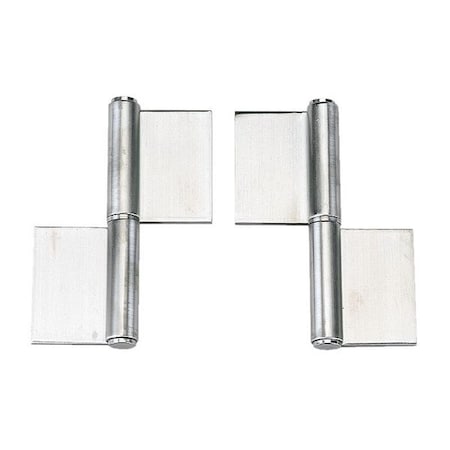 Lift-Off Hinge, 304 Stainless steel, Weld-On Mounting, 2 5/32 in Leaf W x 2 15/16 in Leaf H, Satin MPN:S-6166-6-L