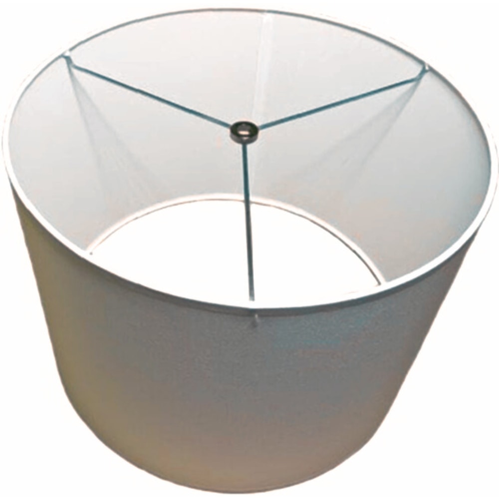 Lampshades Inc. Linen Round Lamp Shades, 20in x 20in x 10-1/2in, White, Set Of 2 Shades MPN:ROU202010.5W
