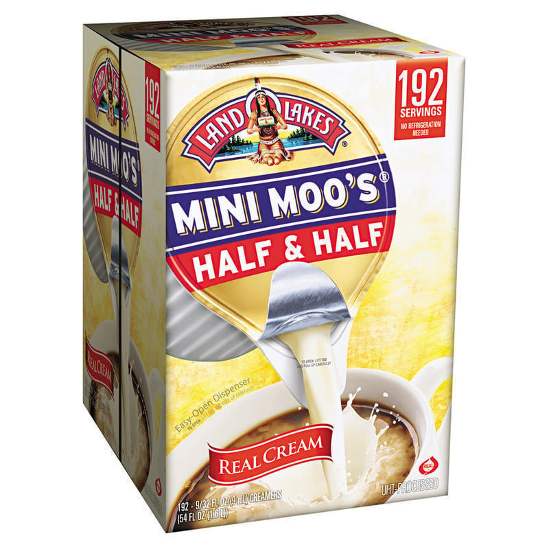 Land OLakes Mini Moos Half-And-Half Liquid Coffee Creamer, Original Flavor, 0.28 Oz Single Serve x 192 (Min Order Qty 3) MPN:100718