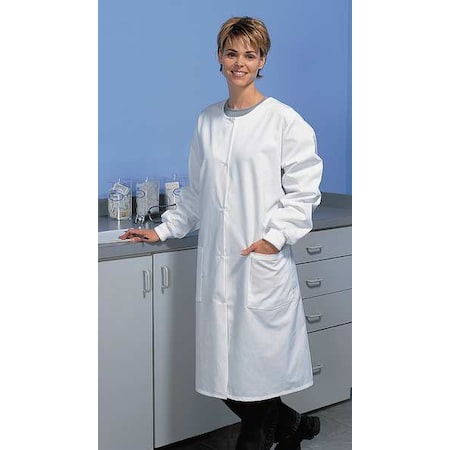 Lab Coat, Cotton Poplin/Polyester, 2 Pockets, Snaps MPN:3178 WWP XLRG