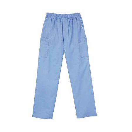 Scrub Cargo Pants, Cotton/Polyester, Drawstring Waist, 31 in Inseam, 5 Pockets, Blue, Size 2XL MPN:8555BCPXXL