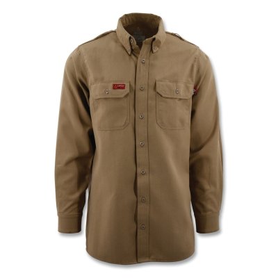 6.5OZ Fr Khaki Dh Uniform Shirt MPN:DHS6KH MED-REG