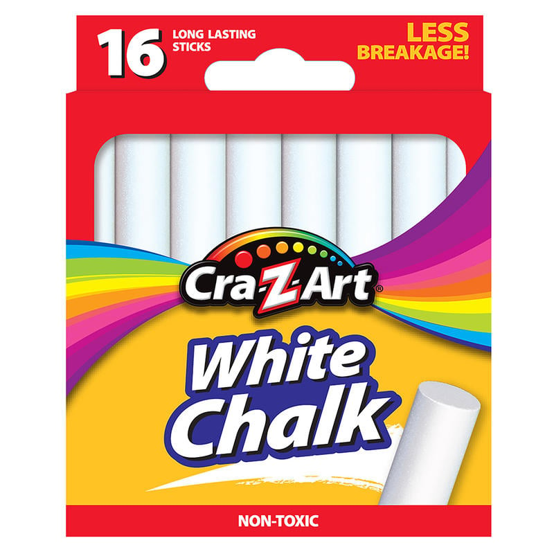 Cra-Z-Art Classroom Chalk, White, Pack Of 16 Pieces (Min Order Qty 44) MPN:10800-48