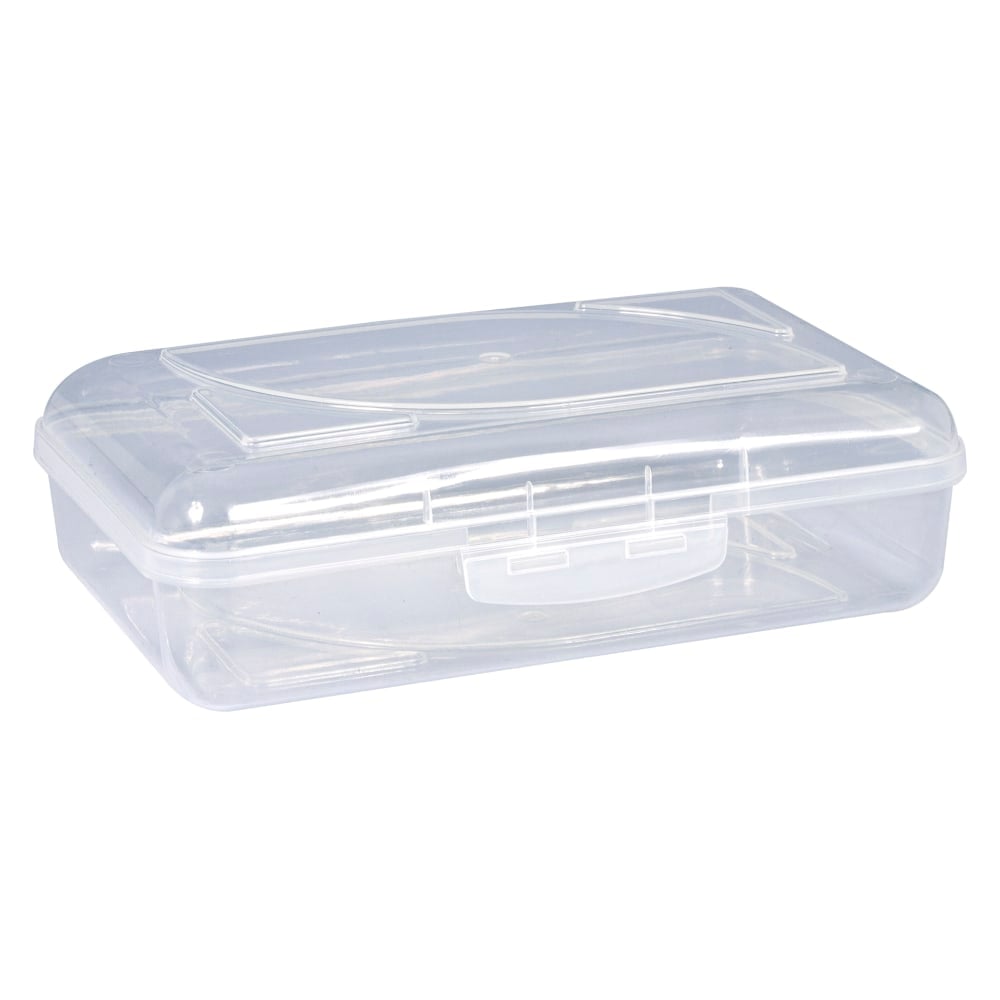 Cra-Z-Art Plastic School Box, 2-3/16inH x 5-3/16inW x 8inD, Clear (Min Order Qty 46) MPN:11445