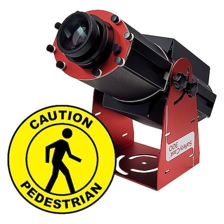 Fixed Image Projector, Caution Pedestrian, 9 in W, 34 in H, Wall/Ceiling MPN:HSV3F053X