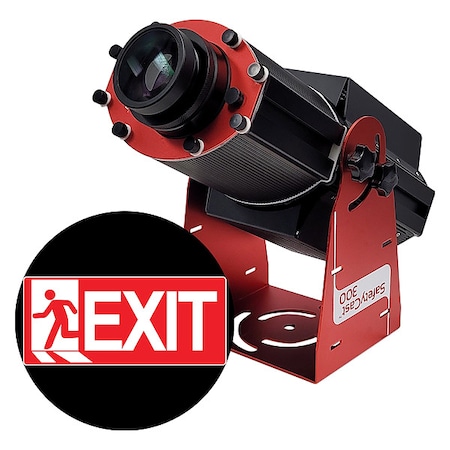 Fixed Image Projector, Exit, 9 in W, 34 in H, Wall/Ceiling MPN:HSV3F080X