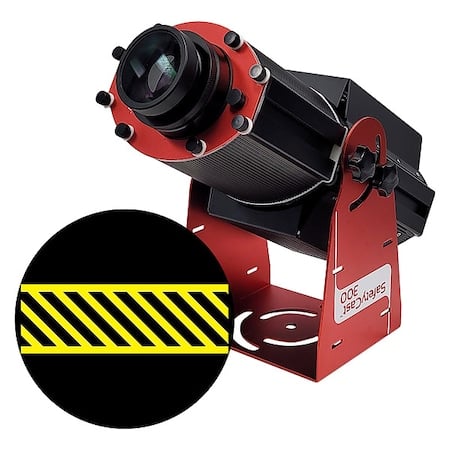Fixed Image Projector, Yellow Hashed Path with Yellow Border, 9 in W, 34 in H, Wall/Ceiling MPN:HSV3H131X