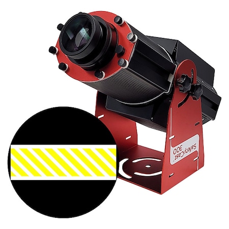 Fixed Image Projector, White & Yellow Hashed Path with White Border, 9 in W, 34 in H, Wall/Ceiling MPN:HSV3H133X
