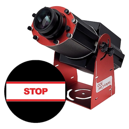 Fixed Image Projector, White Path with Red Border - 