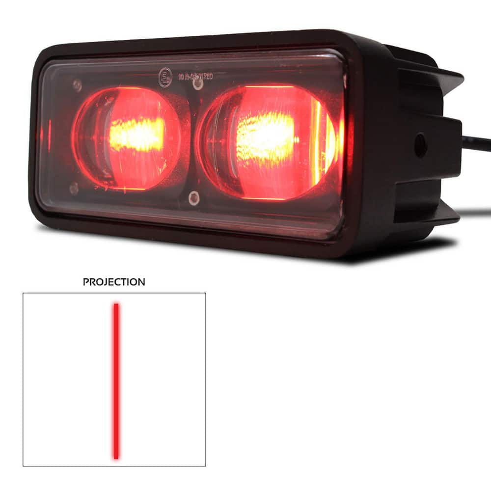 LED Line & Shape Projectors; Led Color: Red ; Shape: Line ; Maximum Projection: 10ft ; Mounting Location: Forklift ; Wattage: 18.000 ; Voltage: 10-80V DC MPN:HSCR063LX