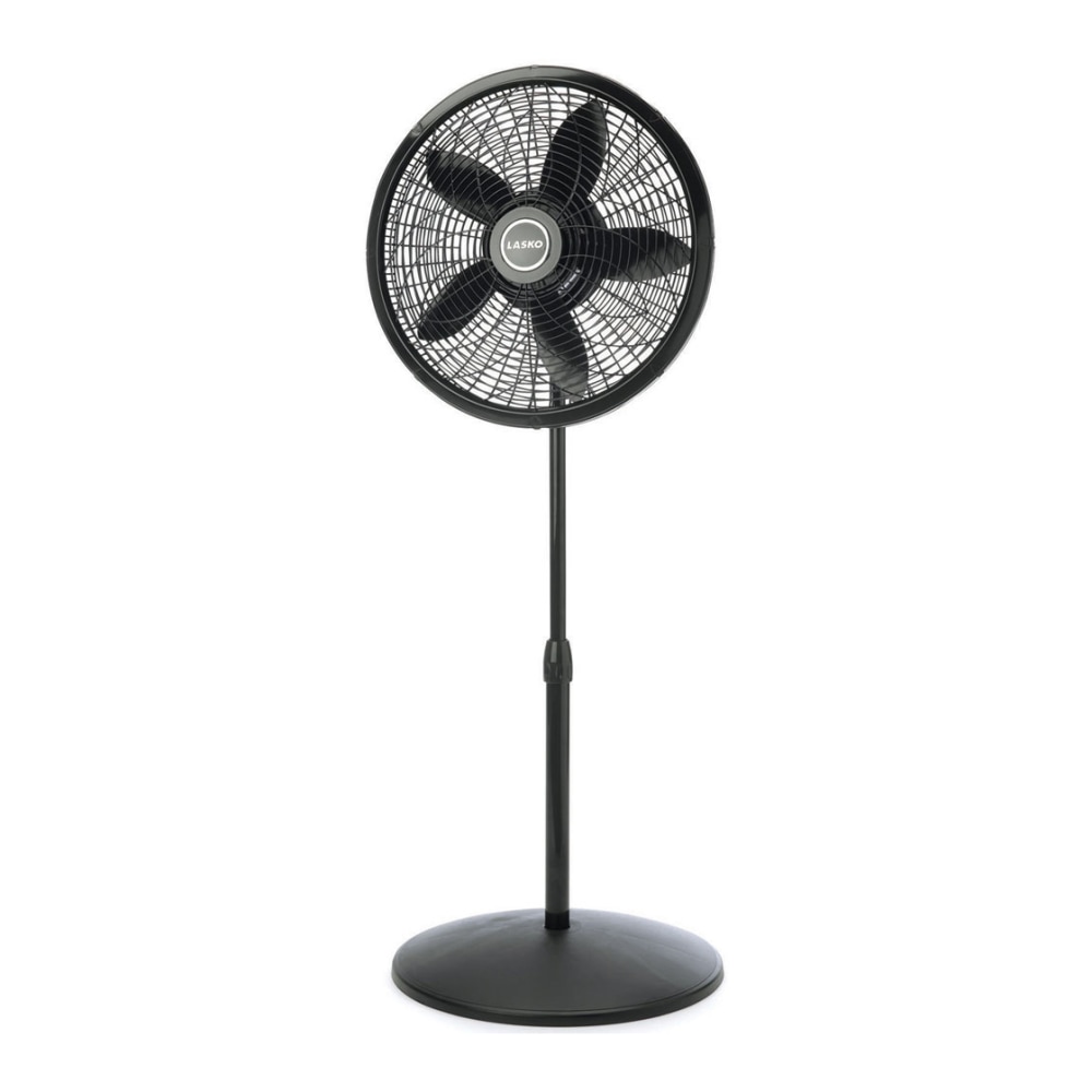 Lasko Elegance And Performance 18in 3-Speed Pedestal Fan, 54.5inH x 20.5inW x 20.5inD, Black MPN:1827