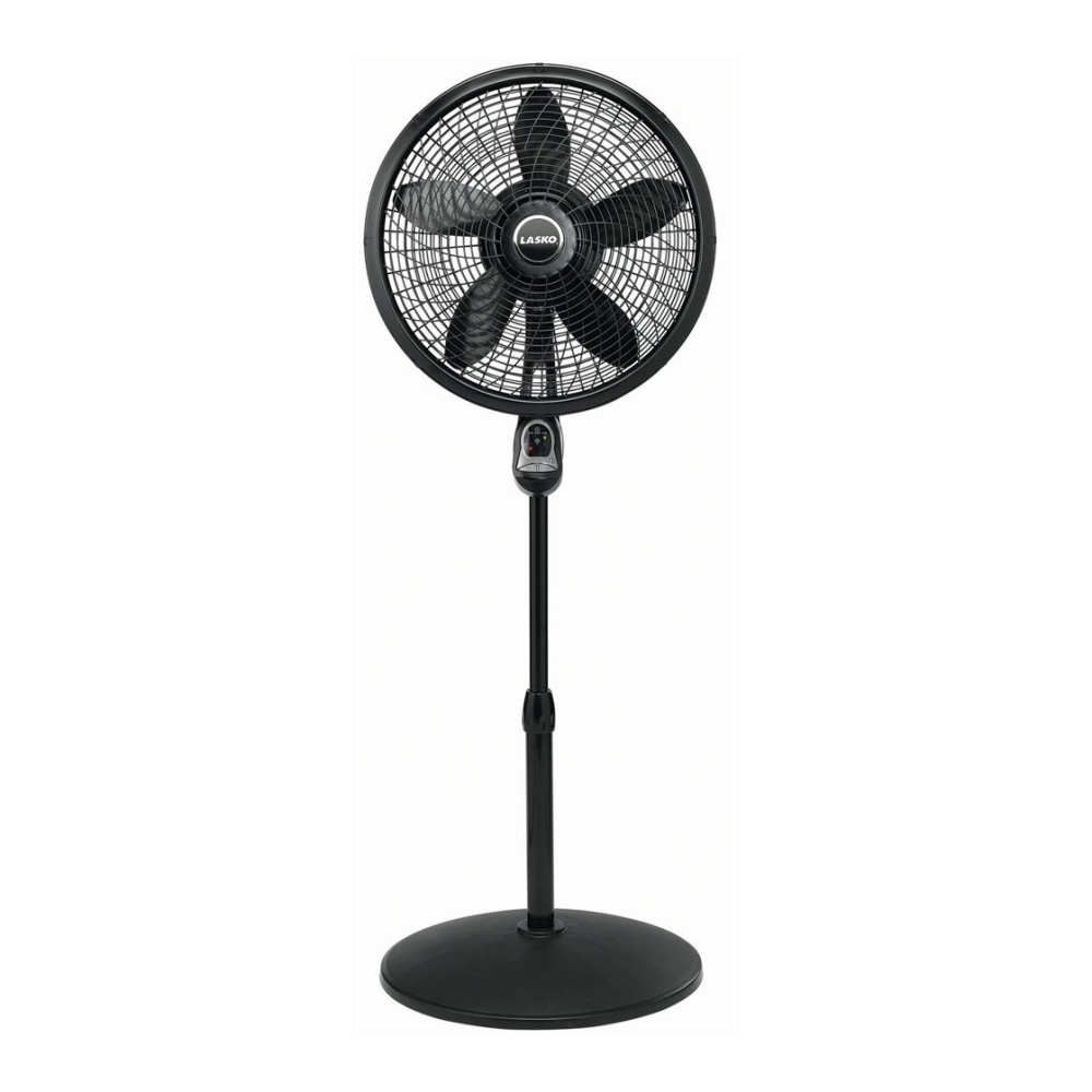 Lasko Cyclone 18in 3-Speed Pedestal Fan with Remote Control, 53.5inH x 20.5inW x 20.5inD, Black MPN:1843