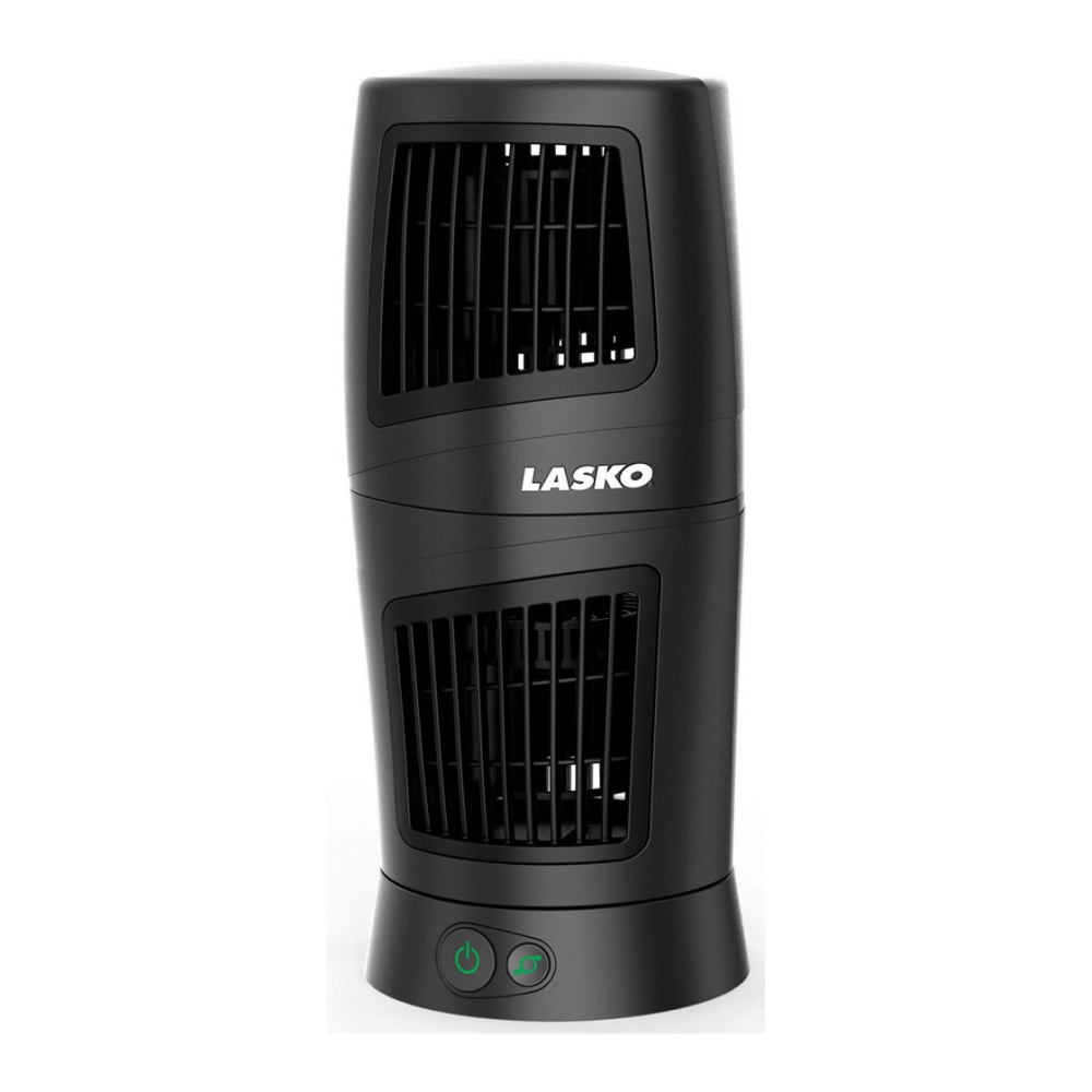 Lasko Desk Fan - 11.9in Fan Diameter - 3 Speed - Quiet, Oscillating - Black MPN:4911