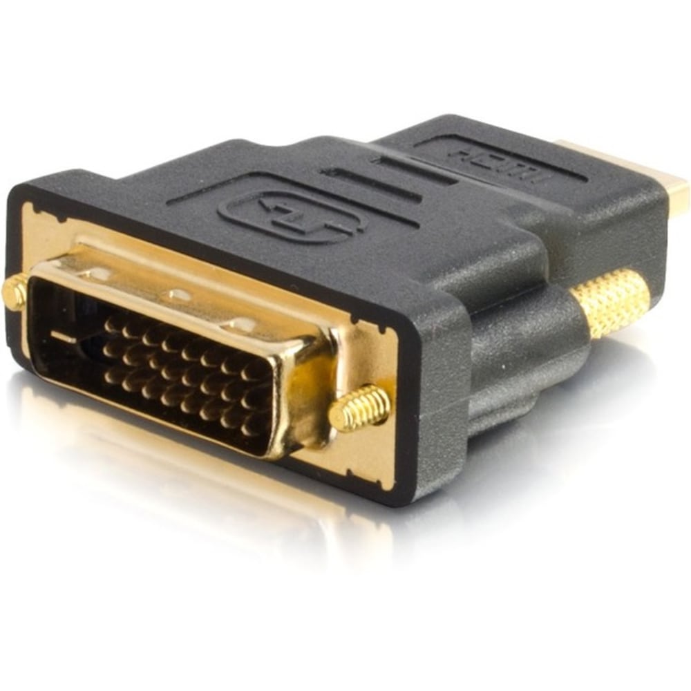 C2G DVI-D Male to HDMI Male Adapter - 1 x HDMI Digital Audio/Video Male - 1 x DVI-D (Dual-Link) Digital Video Male - Black MPN:18401