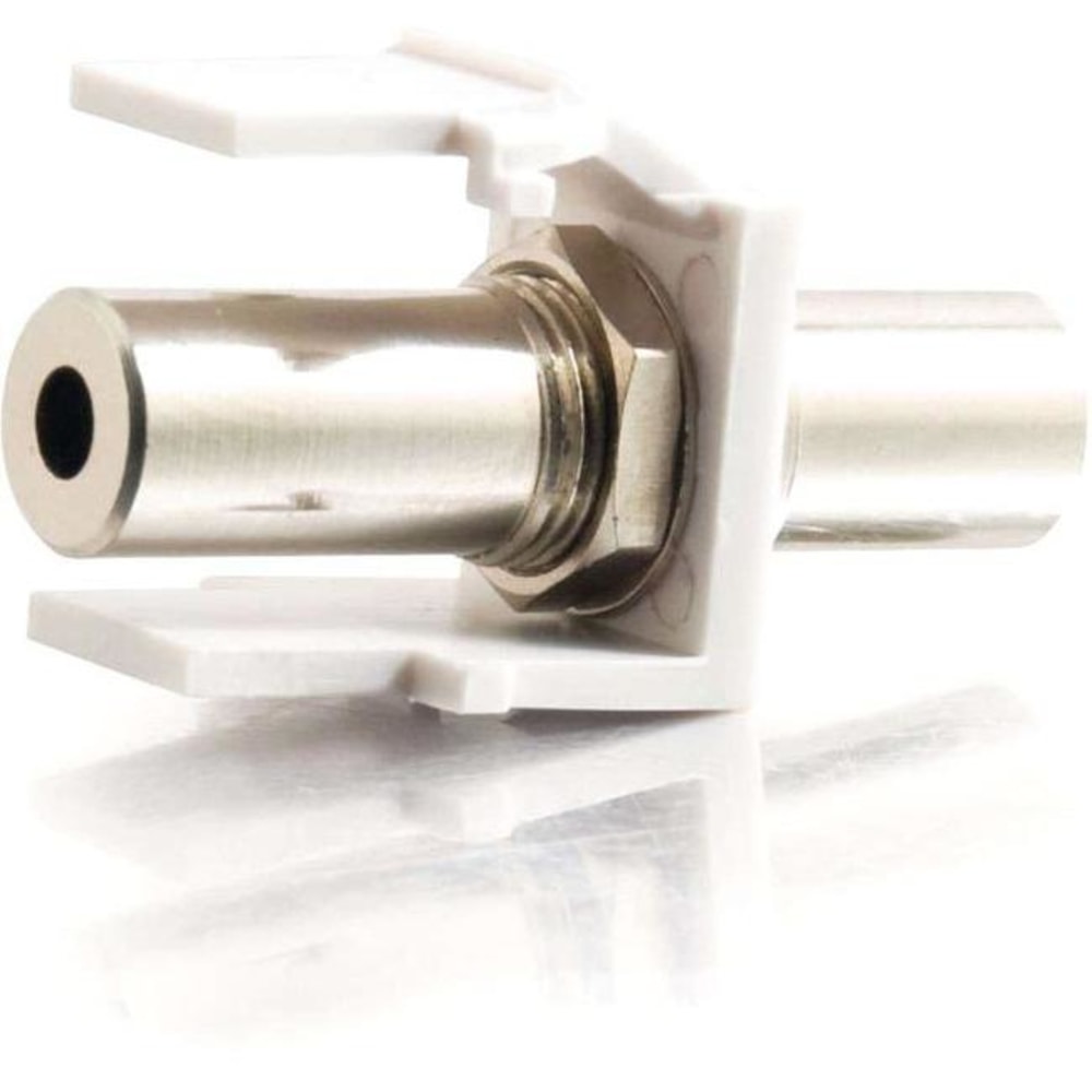 C2G Snap-In 3.5mm Stereo F/F Keystone Insert Module - White - 1 x Mini-phone Stereo Audio Female - 1 x Mini-phone Stereo Audio Female - White MPN:03819