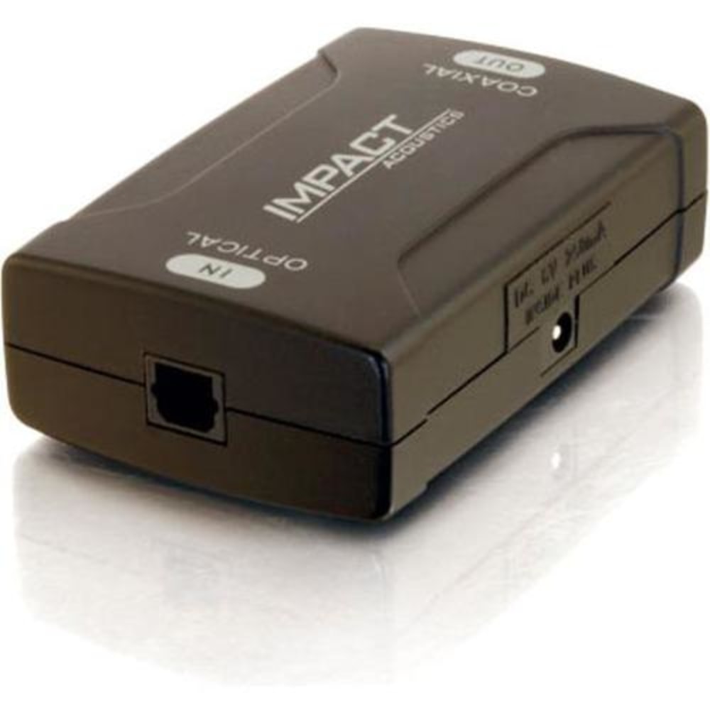 C2G Optical to Coaxial Digital Audio Converter - 1 x Toslink Digital Audio Female - 1 x RCA Audio Female - Silver MPN:40019