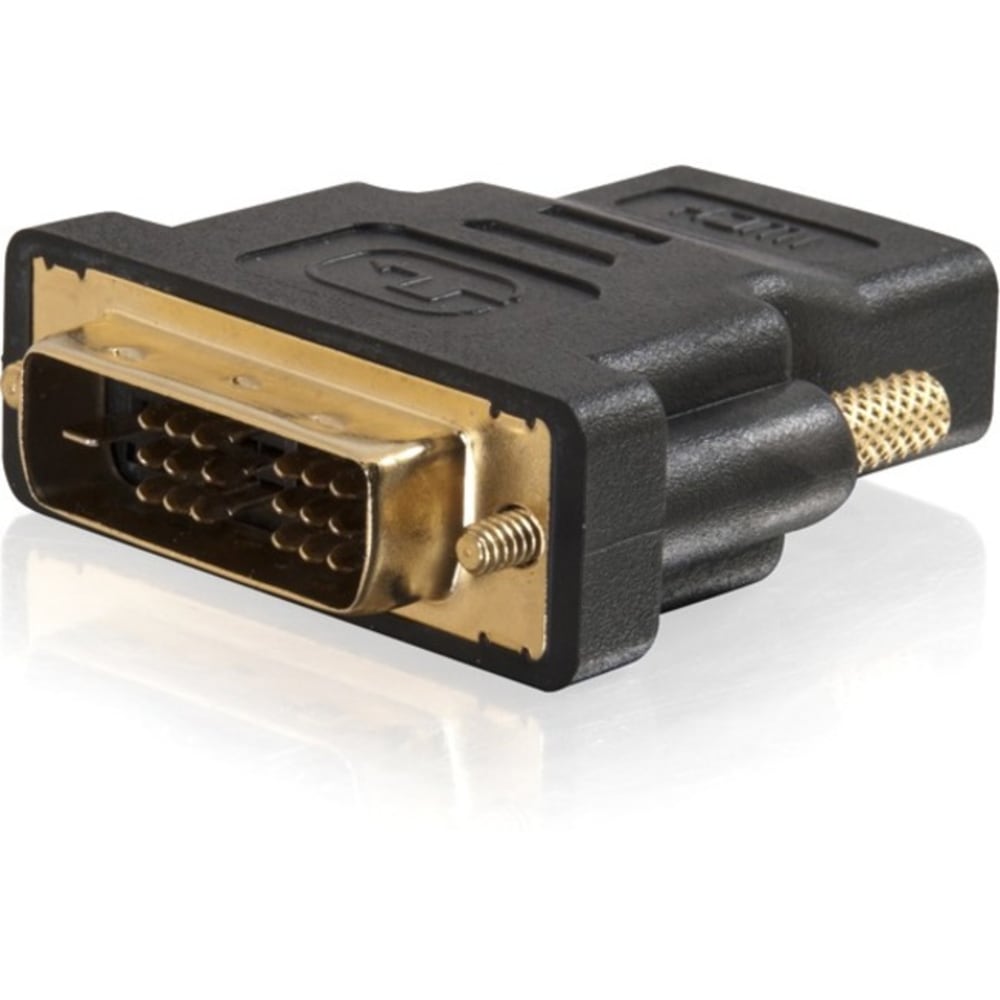 C2G DVI-D to HDMI Adapter - Inline Adapter - Male to Female - 1 x DVI-D (Single-Link) Male Digital Video - 1 x HDMI Female Digital Audio/Video - Black MPN:40746