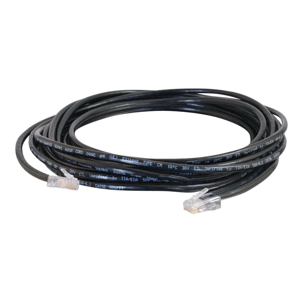 C2G-2ft Cat5e Non-Booted Unshielded (UTP) Network Patch Cable - Black - Category 5e for Network Device - RJ-45 Male - RJ-45 Male - 2ft - Black MPN:00528