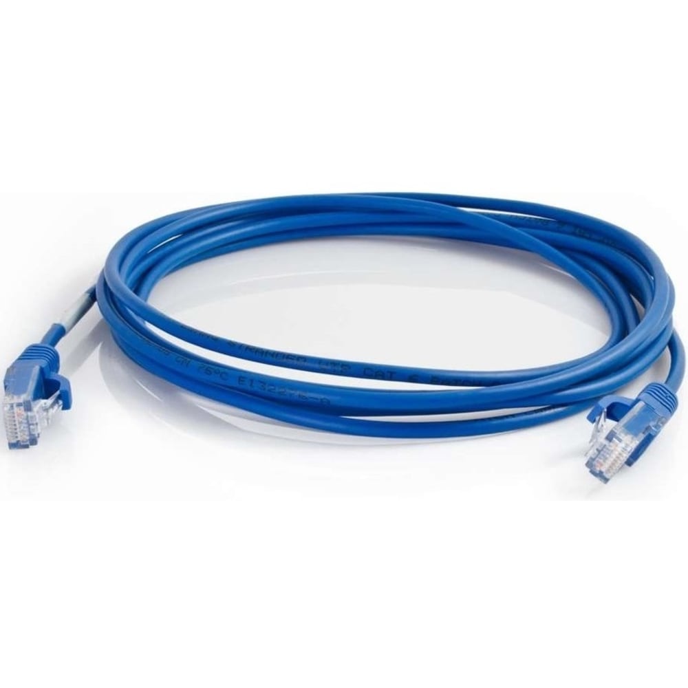 C2G 6ft Cat6 Ethernet Cable - Slim - Snagless Unshielded (UTP) - Blue - Slim Category 6 for Network Device - RJ-45 Male - RJ-45 Male - 6ft - Blue MPN:01079