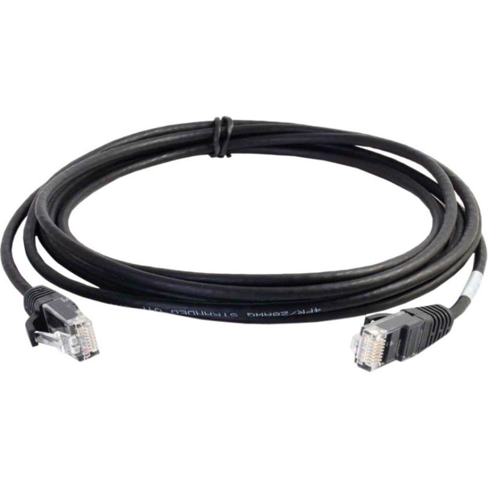 C2G 7ft Cat6 Ethernet Cable - Slim - Snagless Unshielded (UTP) - Black - Slim Category 6 for Network Device - RJ-45 Male - RJ-45 Male - 7ft - Black MPN:01106