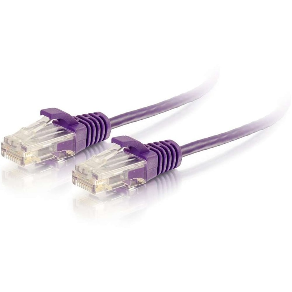 C2G 3ft Cat6 Snagless Unshielded (UTP) Slim Ethernet Cable - Cat6 Network Patch Cable - PoE - Purple - 3 ft Category 6 Network Cable - 01181 MPN:01181
