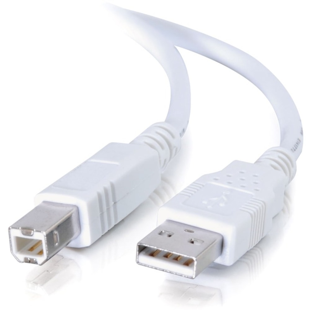 C2G 1m USB Cable - USB A to USB B Cable - Type A Male - Type B Male - 3ft - White MPN:13171