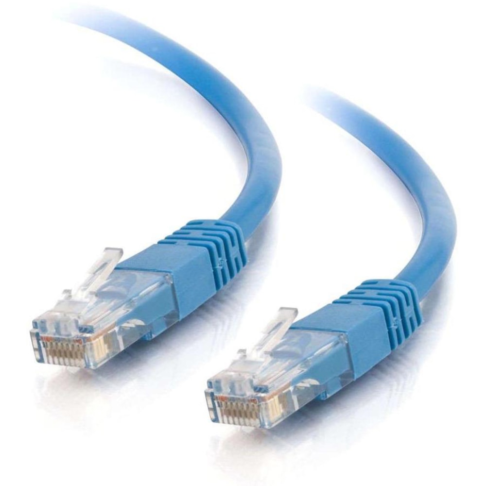 C2G Cat5e Molded Solid Unshielded (UTP) Network Patch Cable - Patch cable - RJ-45 (M) to RJ-45 (M) - 20 ft - UTP - CAT 5e - solid - blue MPN:15160