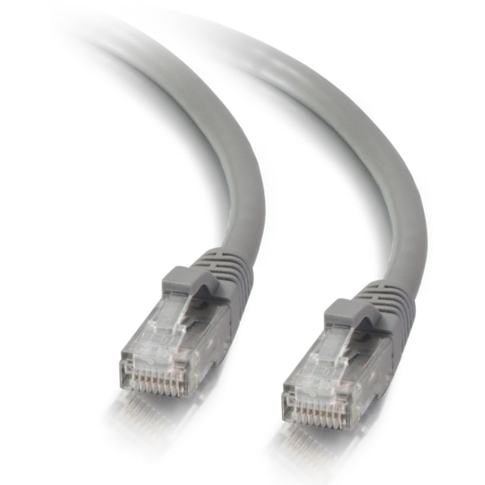 C2G 14ft Cat5e Ethernet Cable - Snagless Unshielded (UTP) - Gray - Category 5e for Network Device - RJ-45 Male - RJ-45 Male - 14ft - Gray MPN:15205