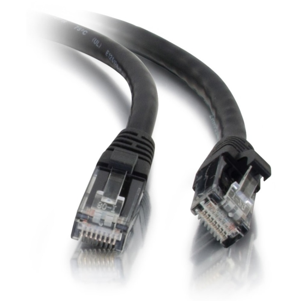 C2G 14ft Cat5e Ethernet Cable - Snagless Unshielded (UTP) - Black - Category 5e for Network Device - RJ-45 Male - RJ-45 Male - 14ft - Black MPN:15208