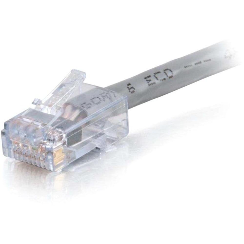 C2G-5ft Cat6 Non-Booted Network Patch Cable (Plenum-Rated) - Gray - Category 6 - 15266 MPN:15266