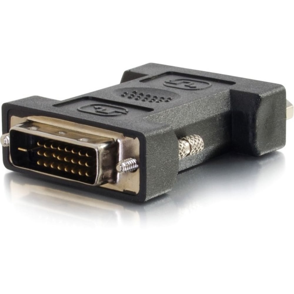 C2G DVI-I Female to DVI-D Male Adapter - 1 x 24-pin DVI-D (Dual-Link) Digital Video Male - 1 x 29-pin DVI-I (Dual-Link) Video Female - Black MPN:18404