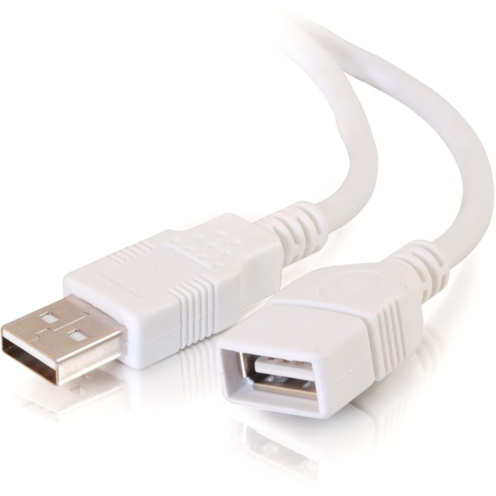 C2G 2m USB Extension Cable - USB A Male to USB A Female Cable - Type A Male - Type A Female - 6.56ft - White MPN:19018
