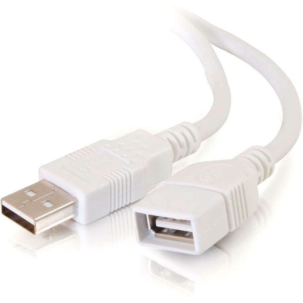 C2G 3m (10ft) USB Extension Cable - USB 2.0 A to USB A - M/F - Type A Male - Type A Female - 9.84ft - White MPN:26686