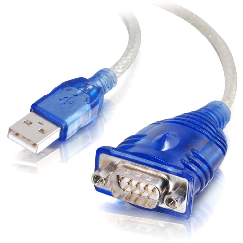 C2G 1.5ft USB to DB9 Serial Cable - RS232 Adapter Cable - Convert a DB9 RS232 serial device to USB; great - 26886 MPN:26886