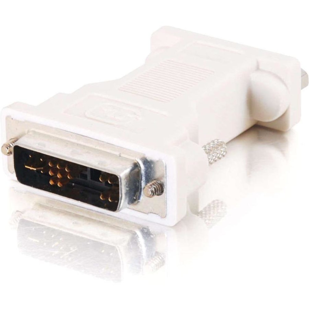 C2G DVI to VGA Video Adapter - DVI Adapter - DVI to HD15 - M/F - 1 x DVI-A Male Video - 1 x HD-15 Female VGA MPN:26956