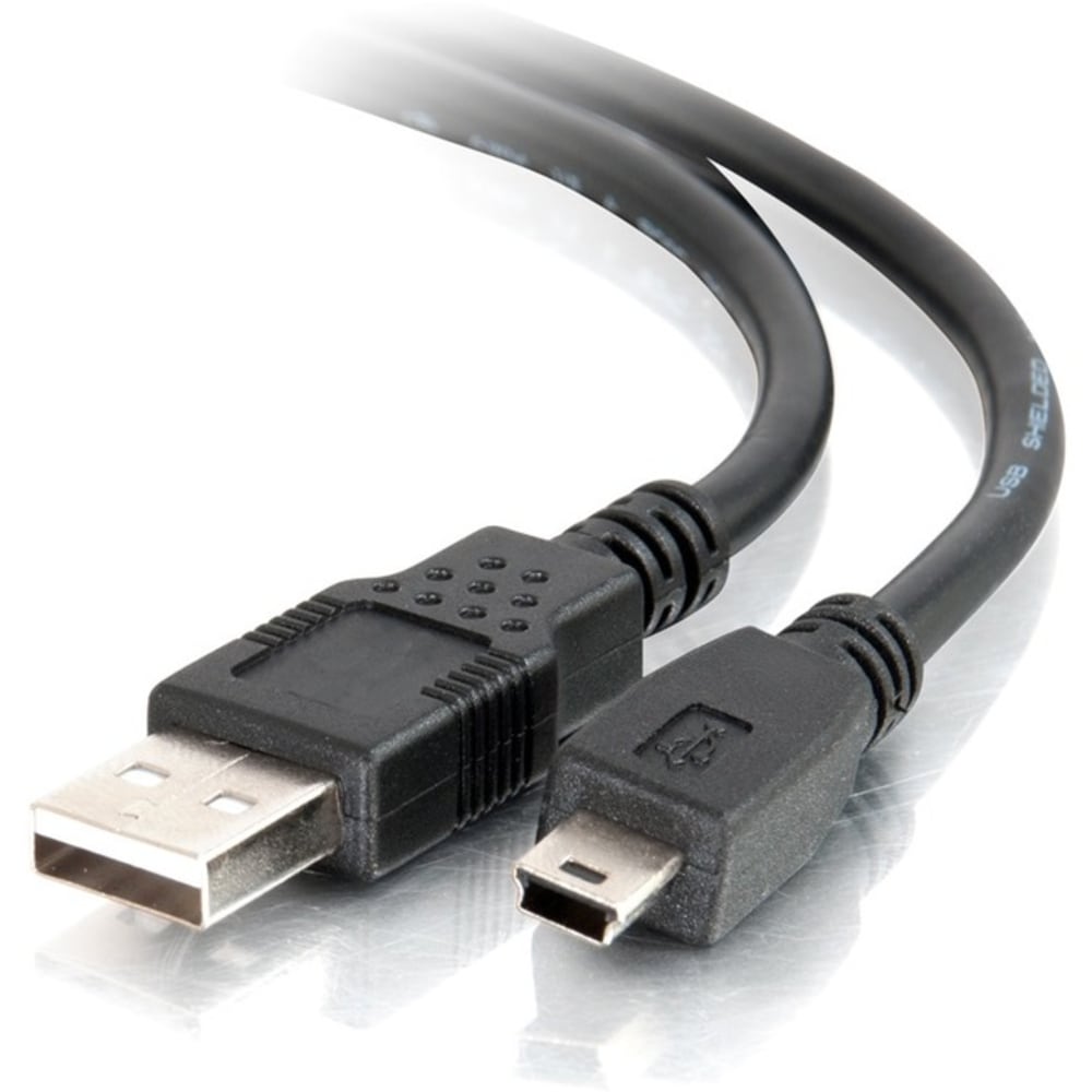 C2G 2m USB Cable - USB 2.0 A to USB Mini B - M/M - Type A Male - Mini Type B Male USB - 6.56ft - Black MPN:27005