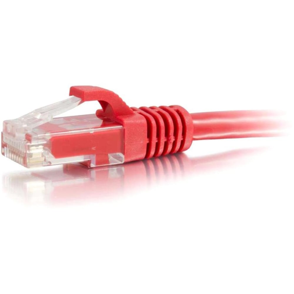 C2G 7ft Cat6 Ethernet Cable - Snagless Unshielded (UTP) - Red - Category 6 for Network Device - RJ-45 Male - RJ-45 Male - 7ft - Red MPN:27182